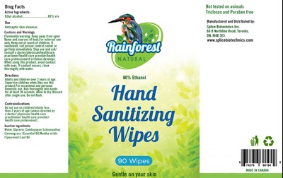 Rainforest Natural wipes USA label.jpg Label - Rainforest Natural wipes USA label